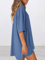 Oversized Top & Biker Shorts Lounge Set