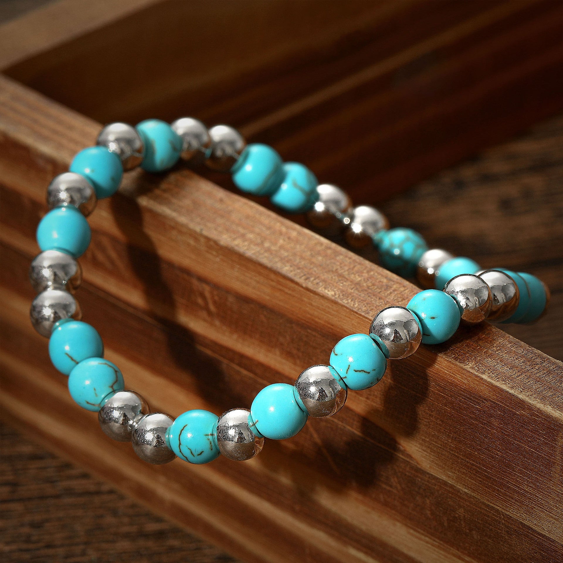 Vintage West Bohemian Türkis Armband-Set