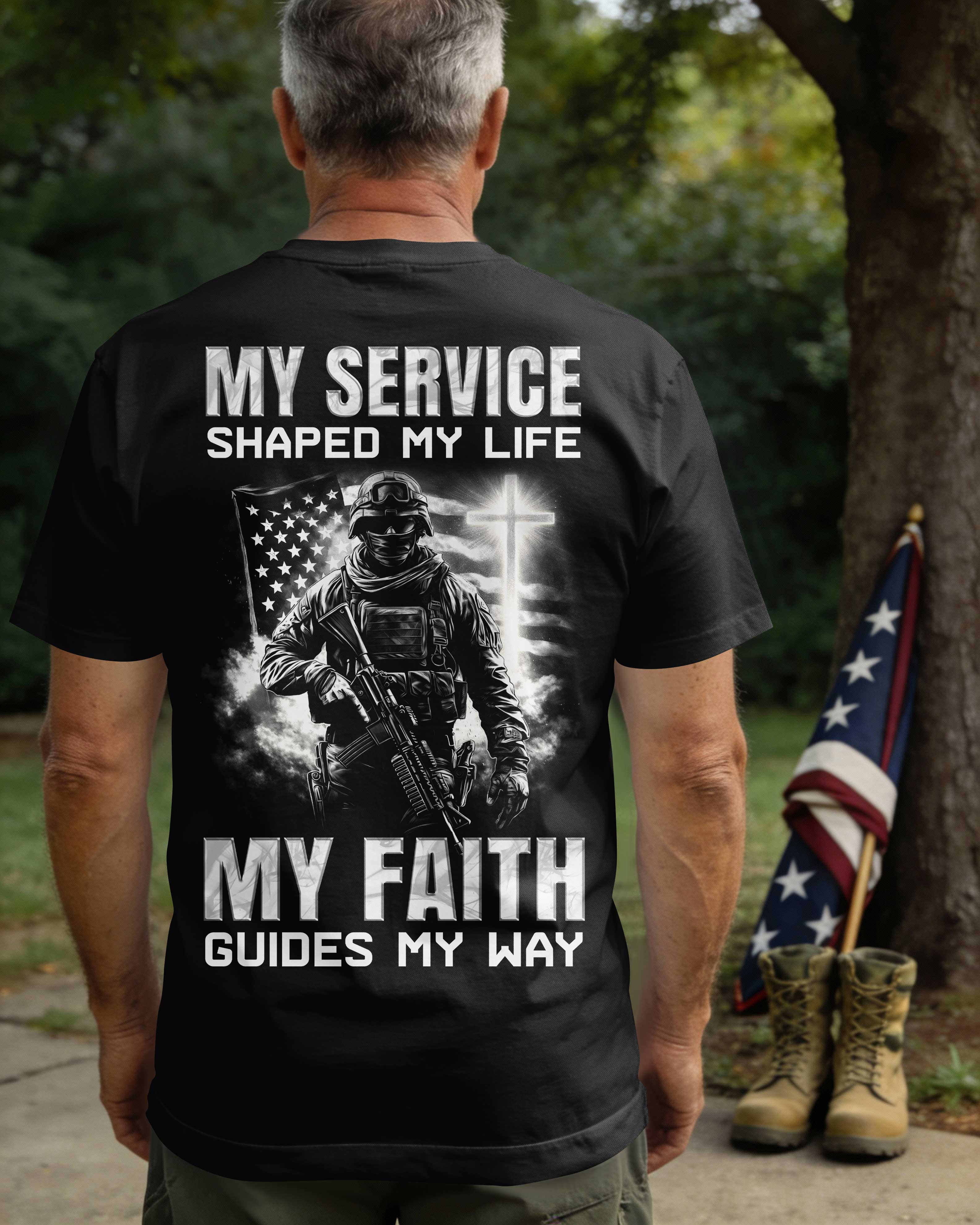 My Service Shaped My Life My Faith Guides My Way T-Shirt