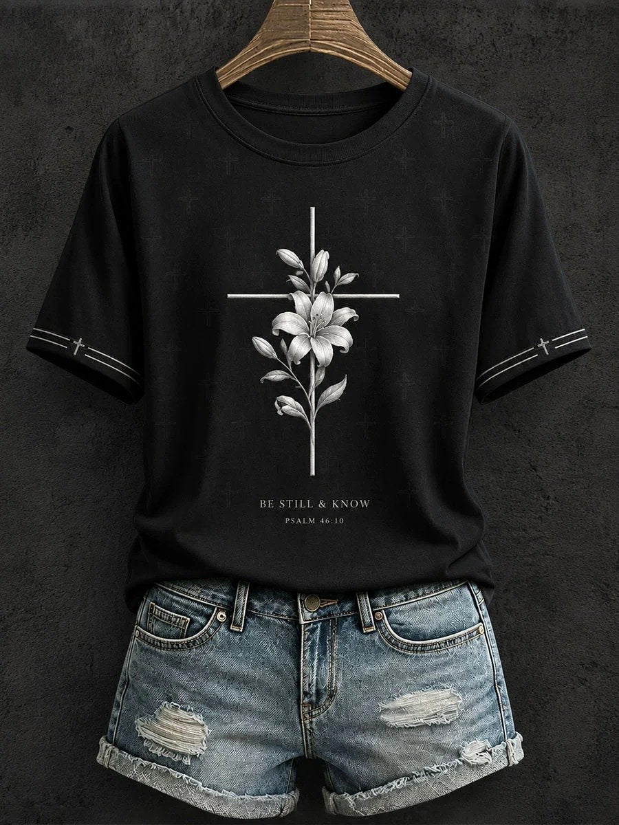 Women's Faith Print Casual T-shirt