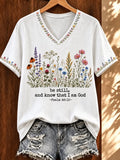Women's  Retro Faith Jesus Is King  Print T-shirt