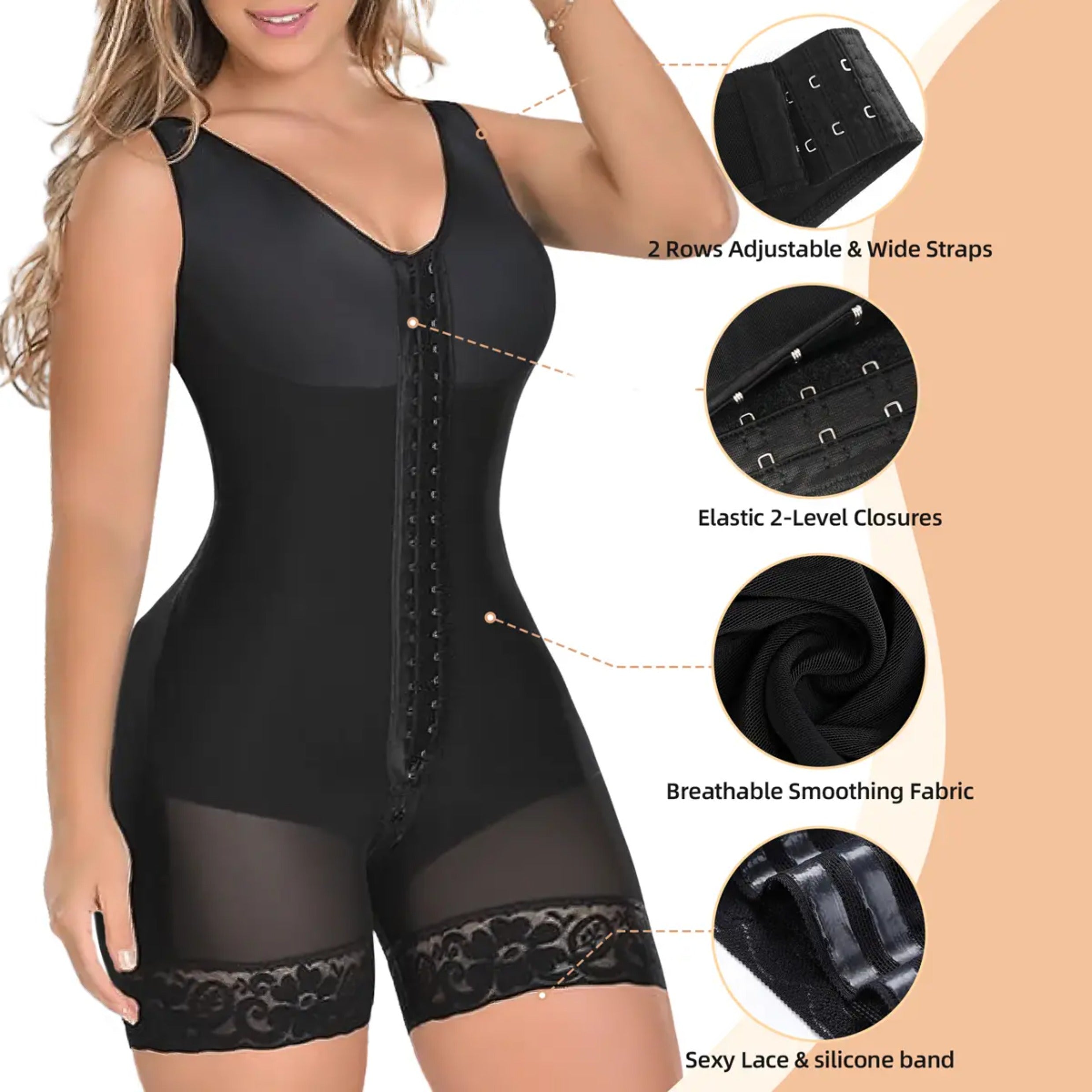 Combinaison Sculptante Femme Gainante Ventre Plat et Rehausse Fesses