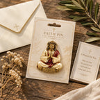 Jesus Glaubensnadel – „Fürchte dich nicht, ich bin bei dir“ Christliche inspirierende Brosche Geschenk