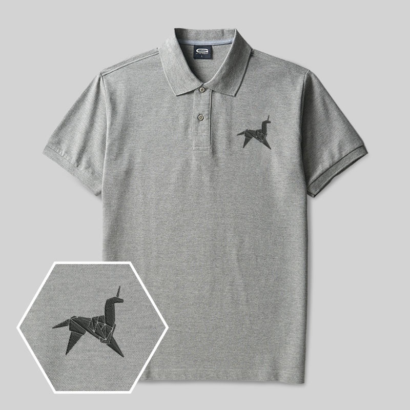 Dream Runner Geek Embroidered Polo Shirt
