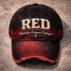Chapeau décontracté imprimé Rouge Vendredi