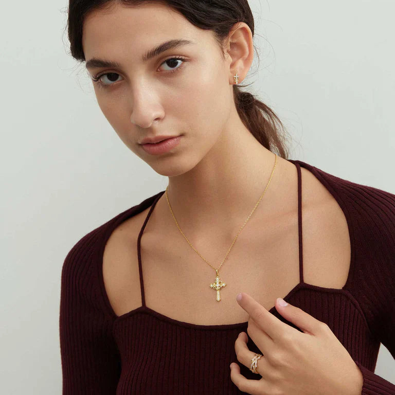 Collier croix et couronne d'épines