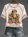 ”Gods Still Working On My Face Reactions“ Casual Raglan Short-Sleeved T-Shirt