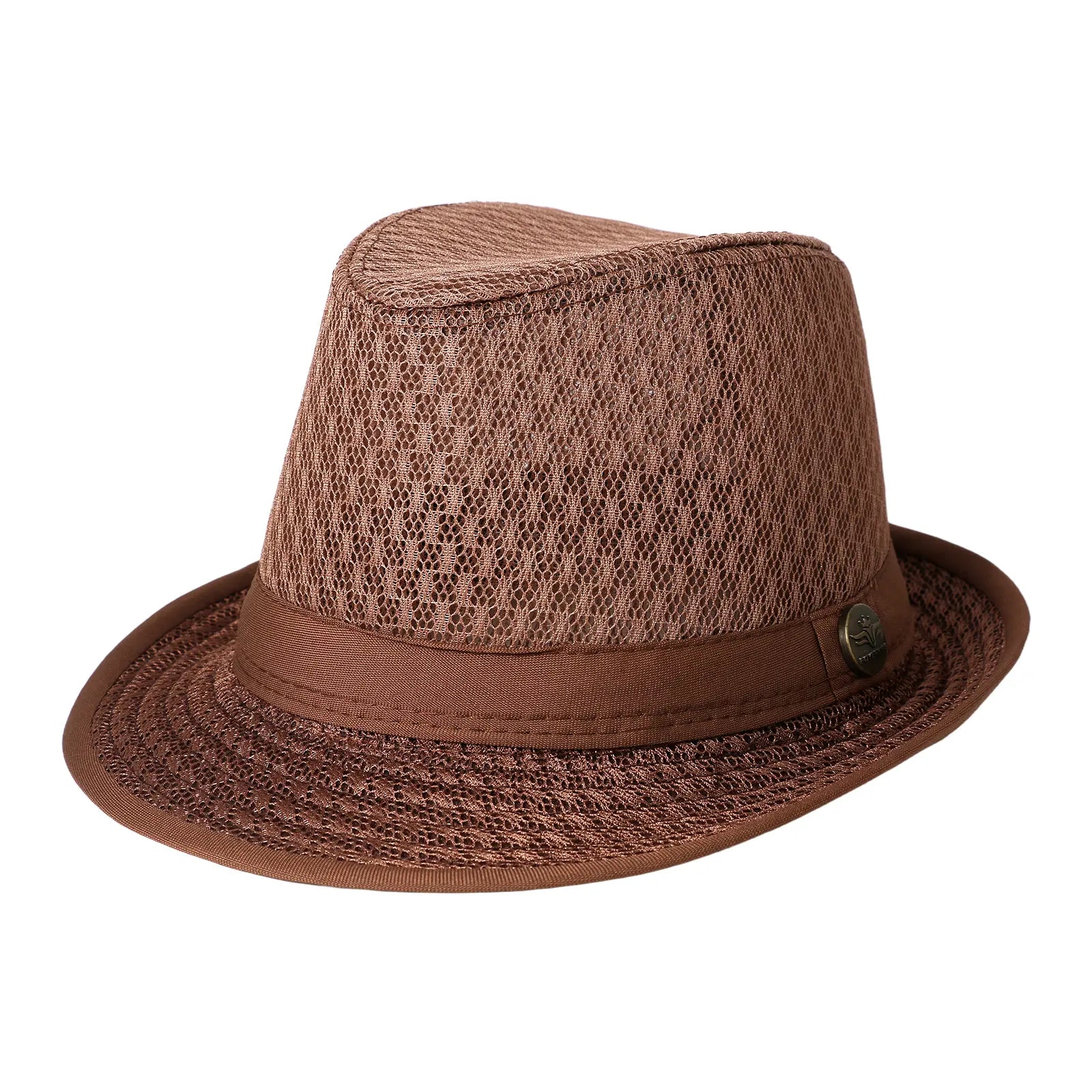 Chapeau Fedora en maille respirante pour homme – Trilby d'été léger