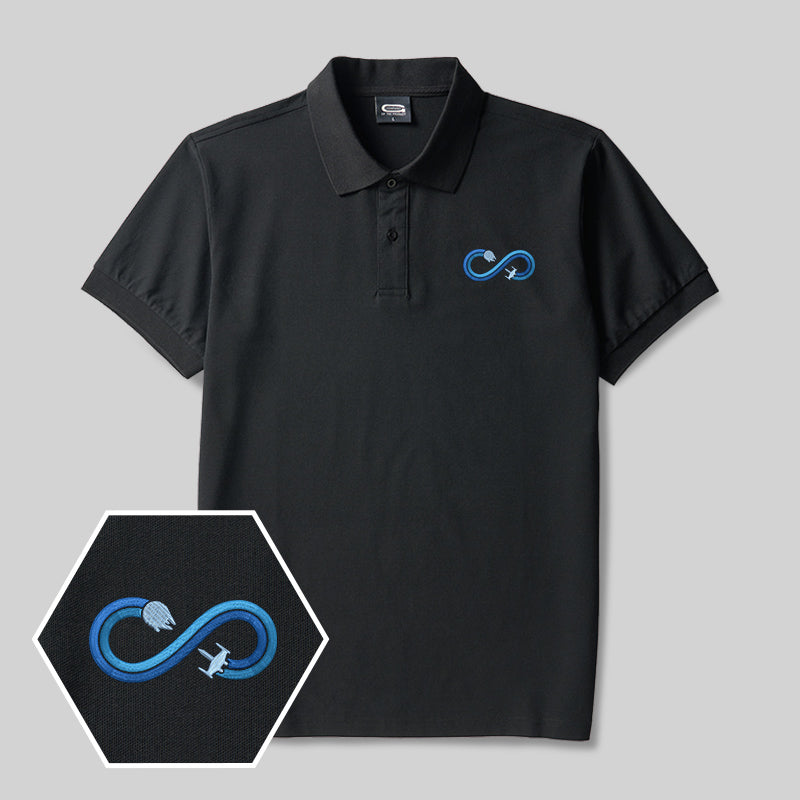 Polo geek brodé Boucle Infinie