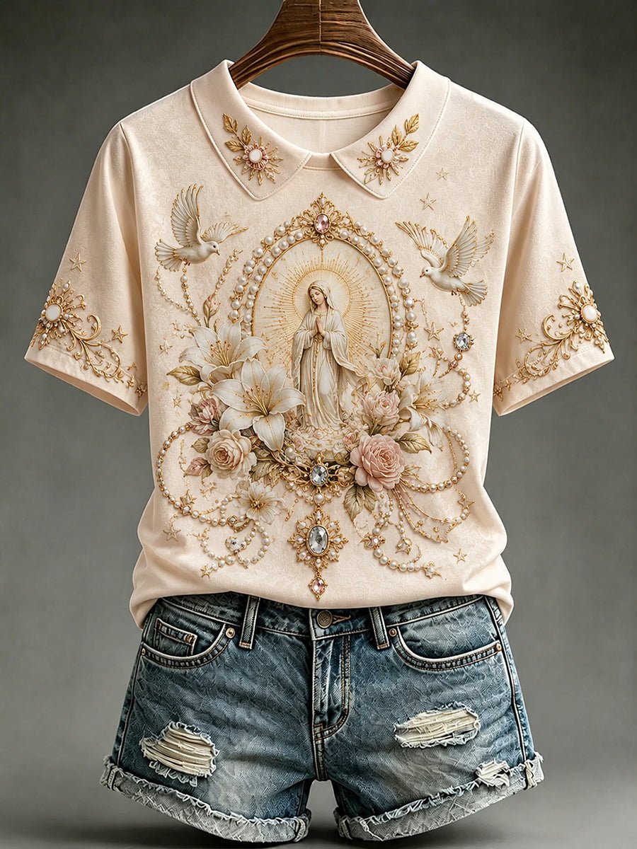 Women's  Assumption of Mary Print T-Shirt