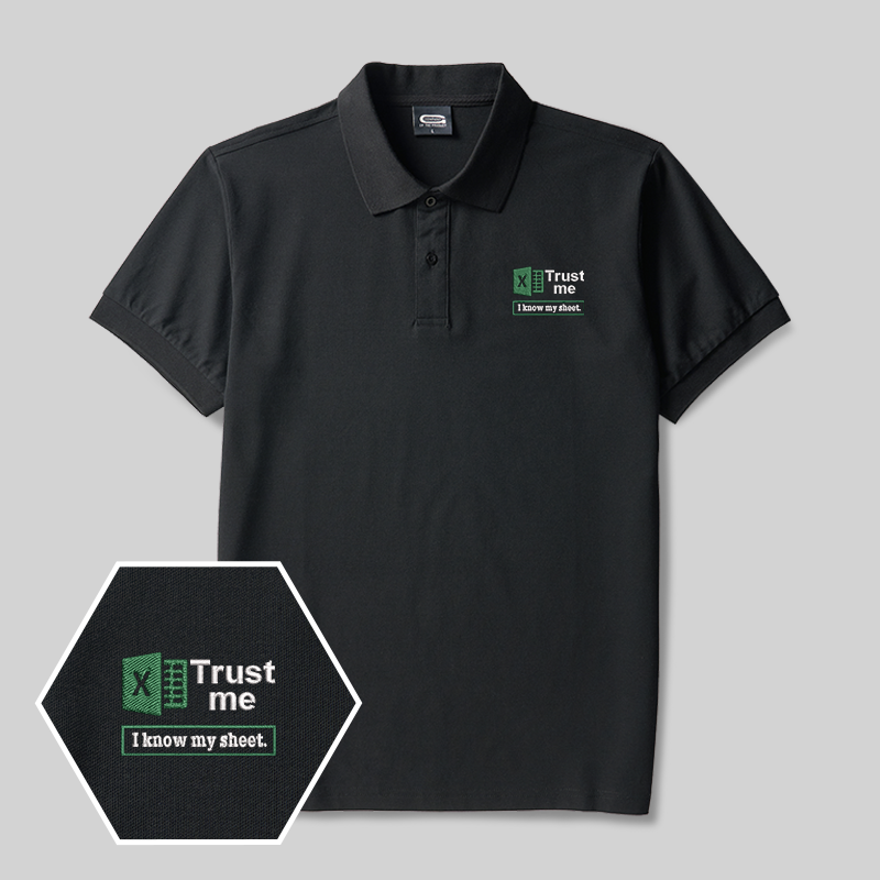 Trust Me Geek Besticktes Polo-Shirt