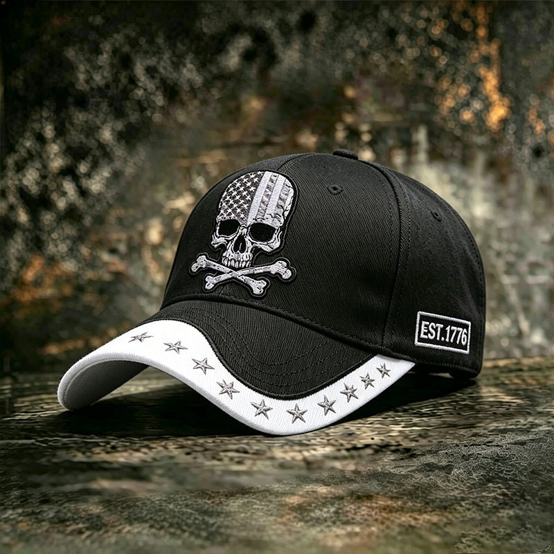 Retro Skull Art Printed Casual Baseball Cap
