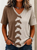 Damen bedrucktes Freizeit-T-Shirt mit kurzen Ärmeln