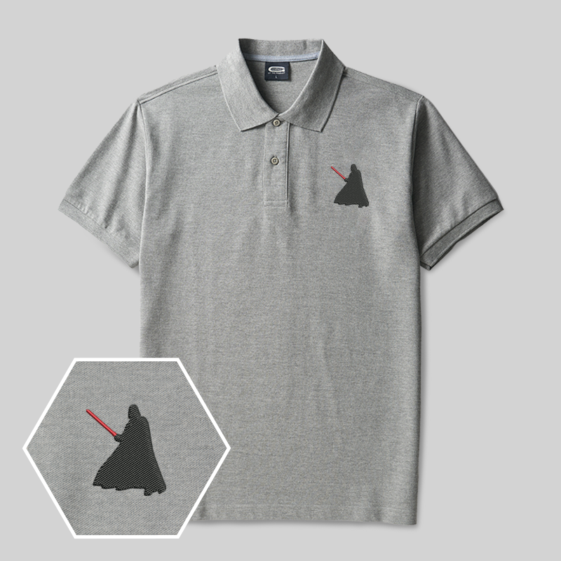Besticktes Poloshirt „Fighting Geek“