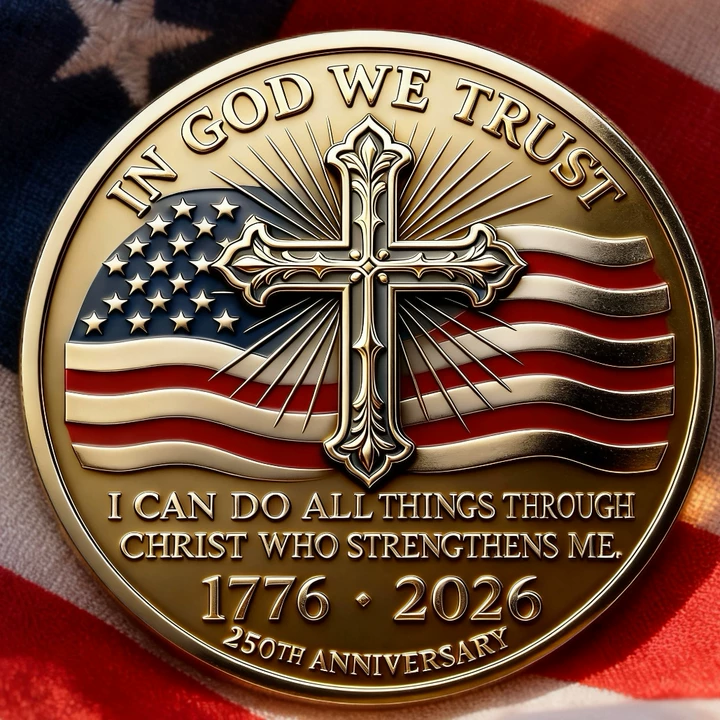 ✝️ Pièce commémorative chrétienne « In God We Trust » pour le 250e anniversaire 🇺🇸🪙
