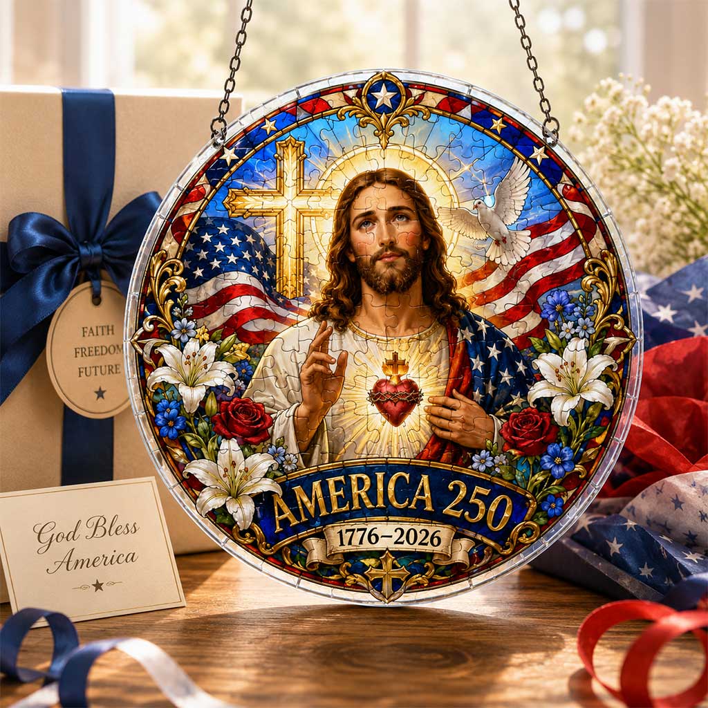 America 250 Acrylic Puzzle Window Hanging Ornament