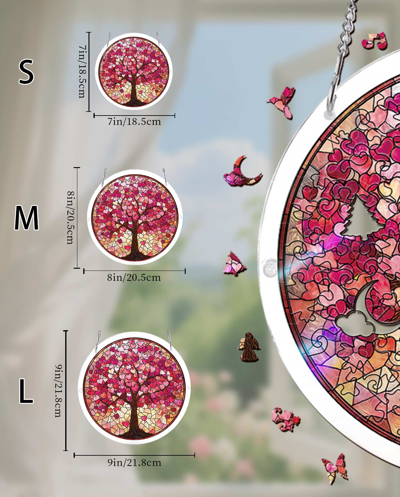 Acrylic Jigsaw Puzzle Suncatcher - Branches of Love