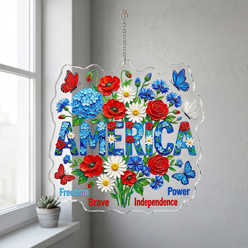 Ornement en acrylique « 250e anniversaire de l'Amérique » — Thème patriotique 1776-2026