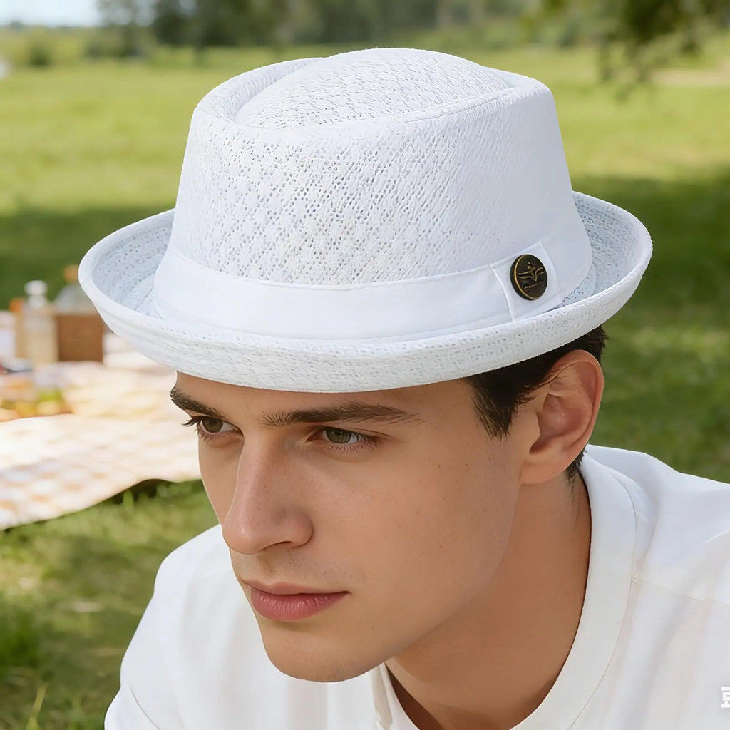Men's Breathable Mesh Fedora Hat – Lightweight Summer Trilby