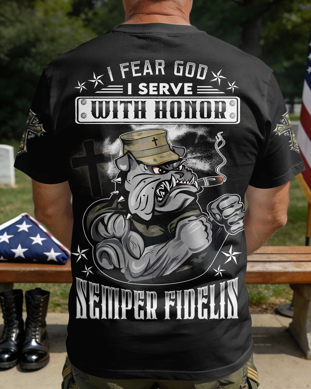 I Fear God I Serve With Honor Semper Fidelis T-Shirt