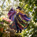 💥💃 Stevie Nicks 🤘 Handgemachter Buntglas-Sonnencatcher zum Drehen