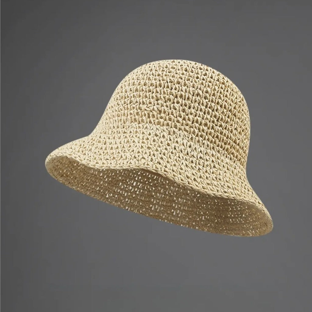 Chapeau bob en paille tissée à la main pour femme – Chapeau d'été respirant
