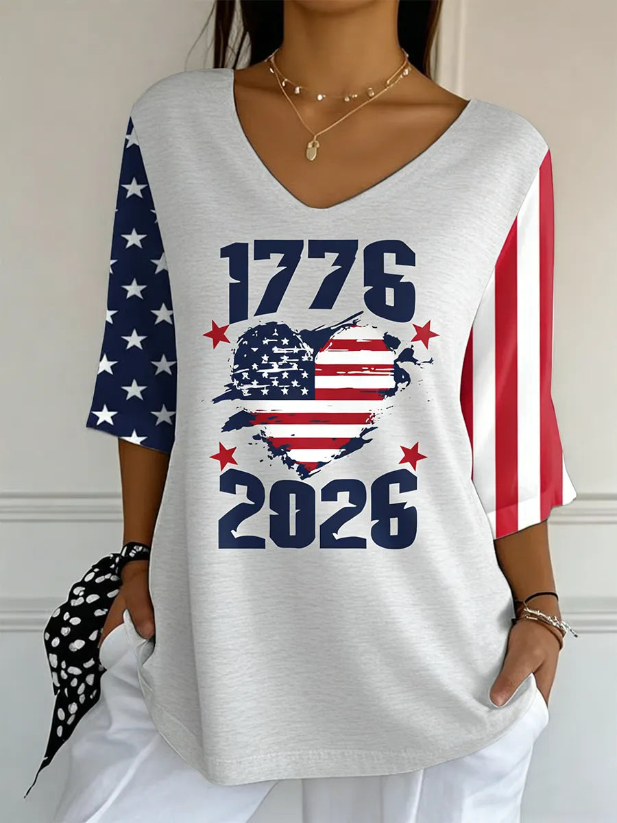 T-shirt imprimé rétro du 250e anniversaire