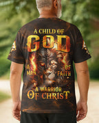 A Child Of God A Man Of Faith A Warrior Of Christ All Over Print T-shirt