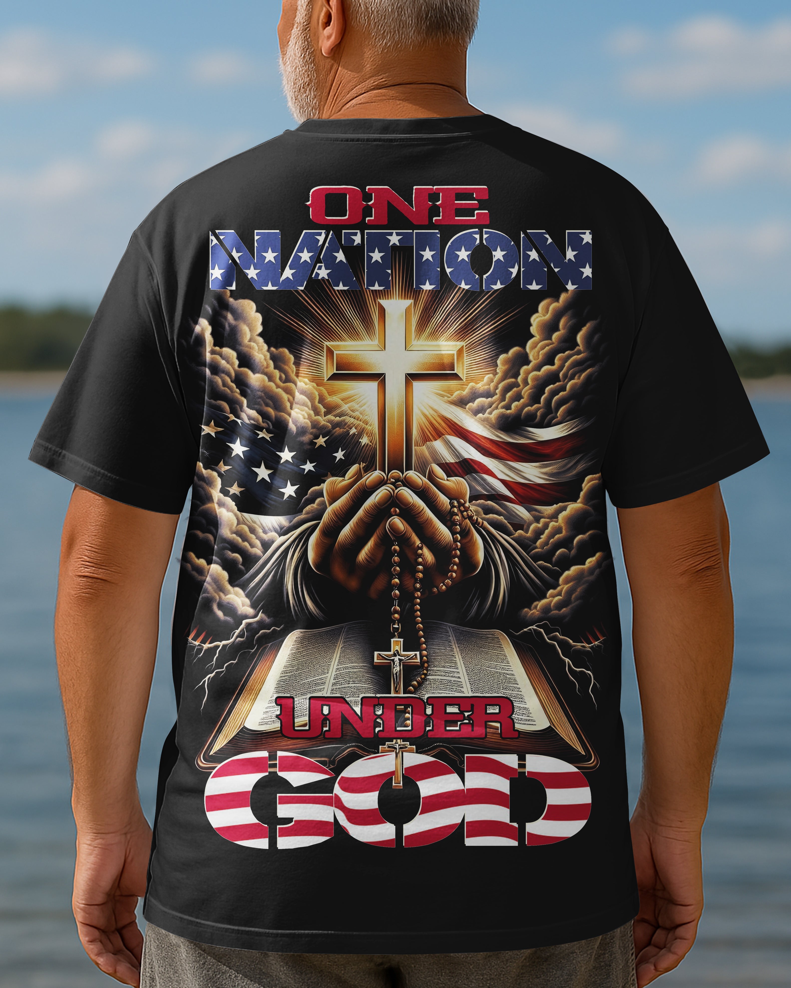 One Nation Under God All Over Print T-shirt