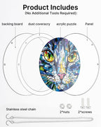 Mosaic Cat Light Suncatcher-Acrylic Window Art