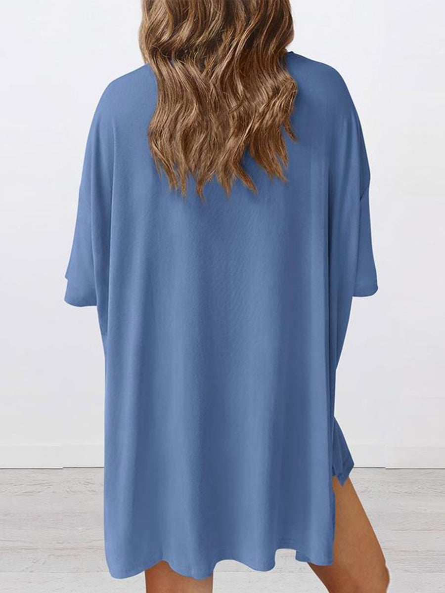 Oversized Top & Biker Shorts Lounge Set