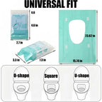 Disposable Waterproof Toilet Seat Covers, 16 x 24 in