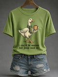 Women's I Could Be Meaner But Jesus Said No Print T-Shirt