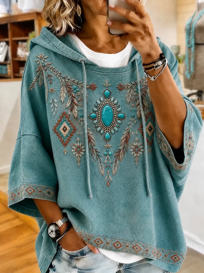 Damen lässiges bedrucktes lockeres Sweatshirt