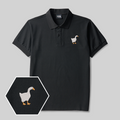 Goose Geek Embroidered Polo Shirt