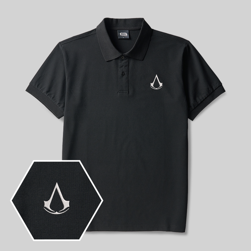 Hidden Blade Geek Embroidered Polo Shirt