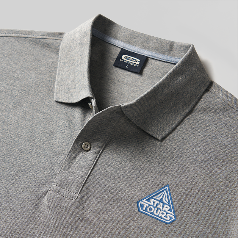 Star Tours Geek besticktes Poloshirt