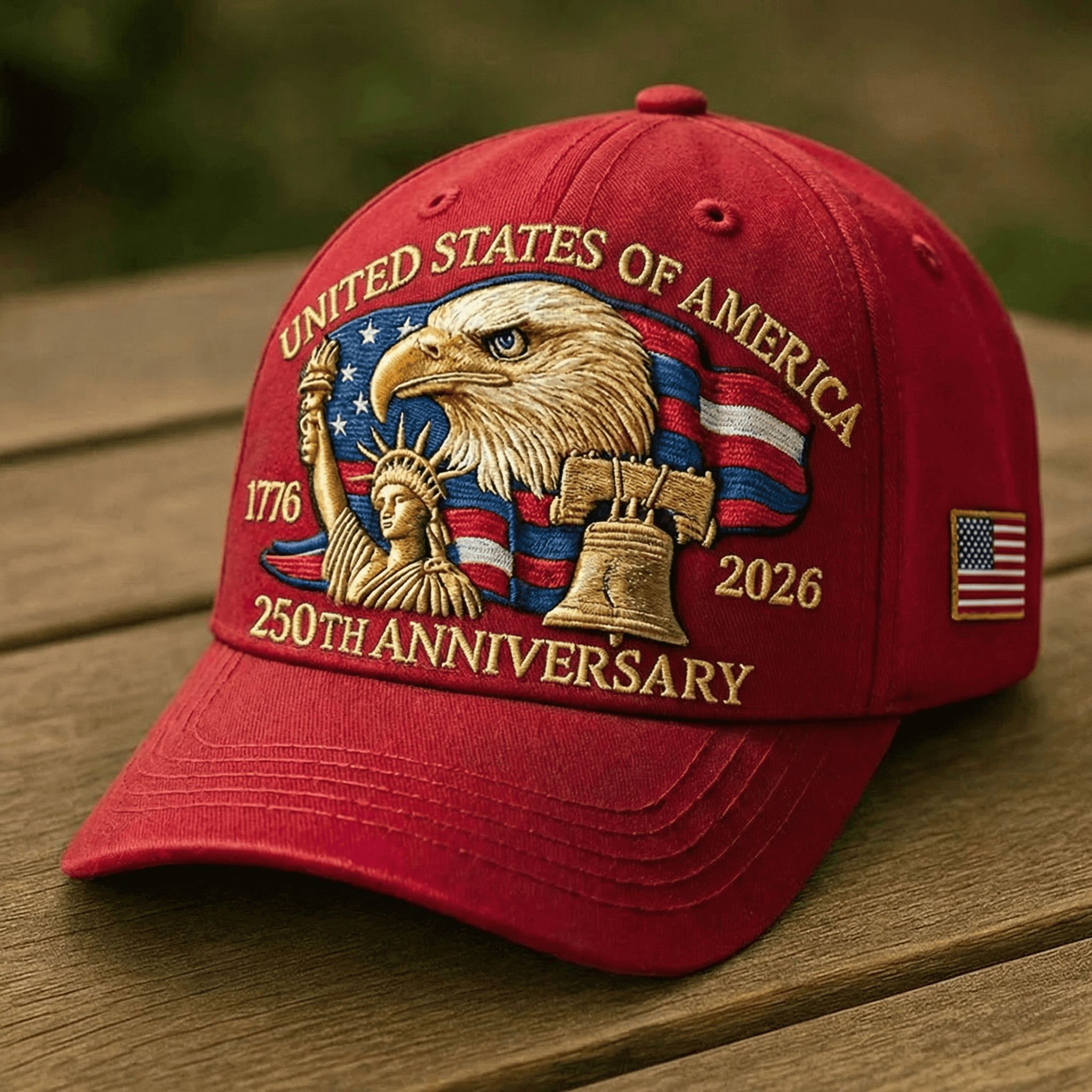 Casquette Aigle Américain 250e Anniversaire des États-Unis - Édition Brodé