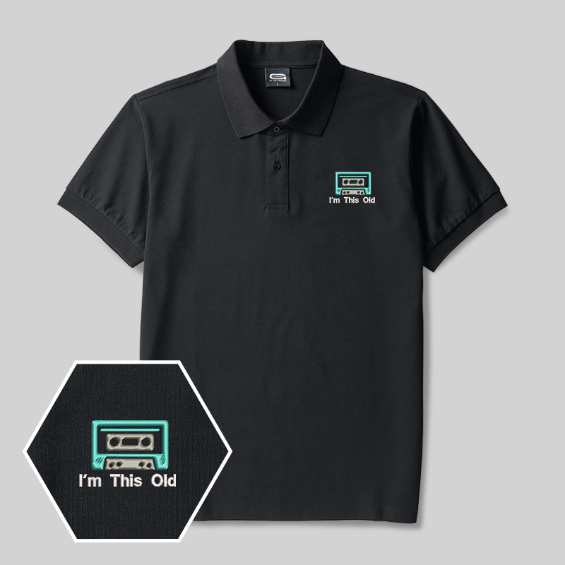 I'm This Old Geek Embroidered Polo Shirt