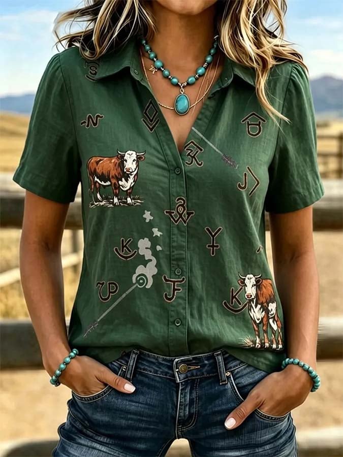 Women'S Casual Printed Top