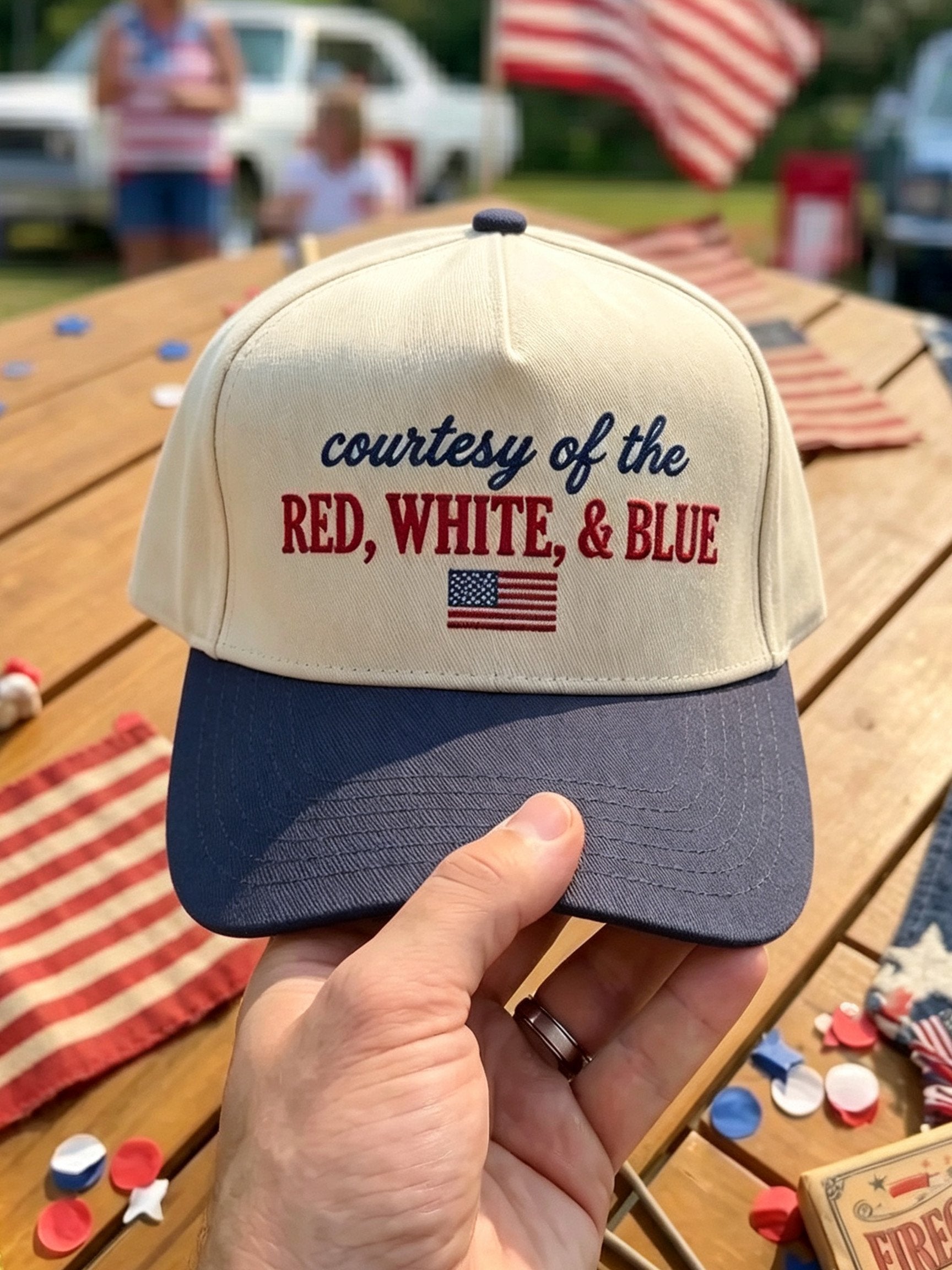 Chapeau imprimé country patriotique américain (Unisexe)
