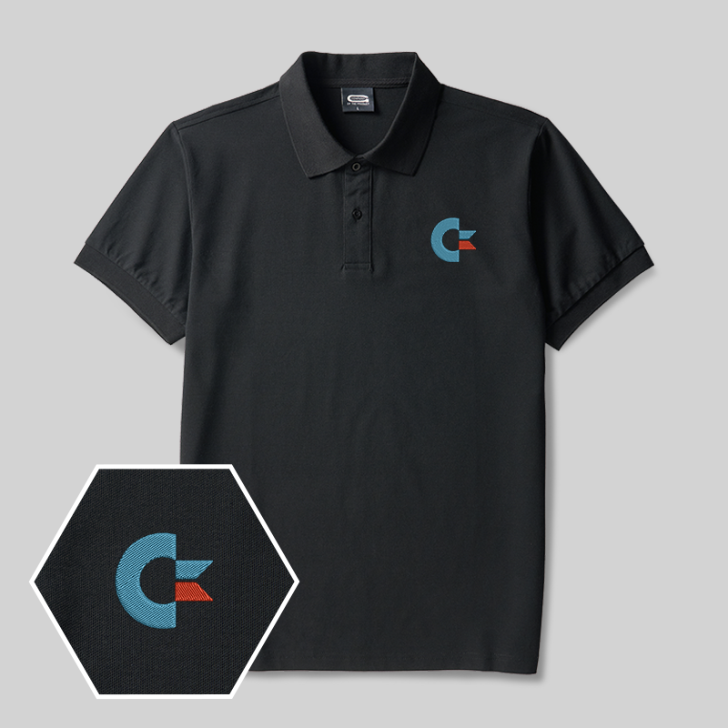 Polo brodé Commodore Geek