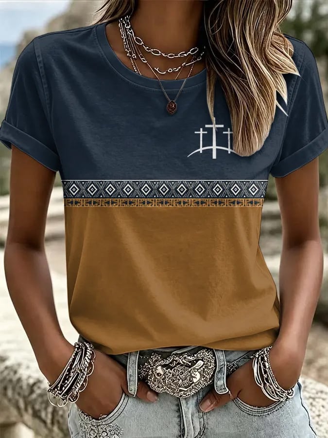 Damen T-Shirt mit „Y'all Can Kiss My Dallas“-Print, Freizeit