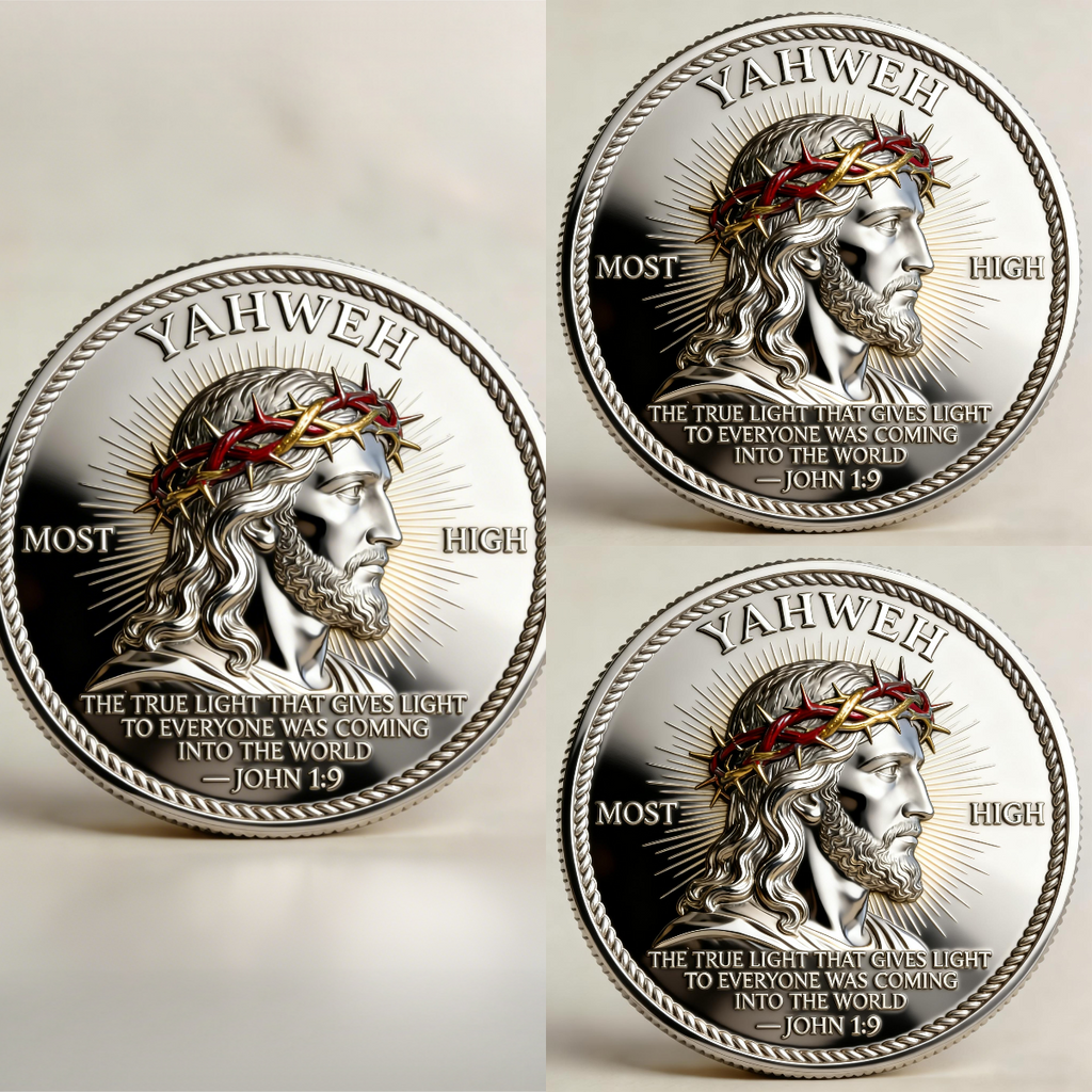 🏆Flash Sale 60% RABATT - 🙏„Jahwe – Das lebende Licht“ Gedenkmünze des Glaubens