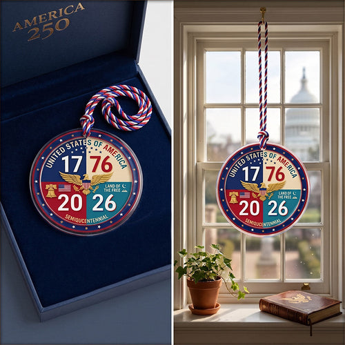 "America 250th Anniversary" Acrylic Ornament — 1776–2026 Patriotic Theme