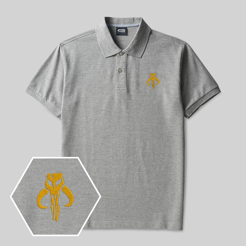 Mythosaur Geek Embroidered Polo Shirt
