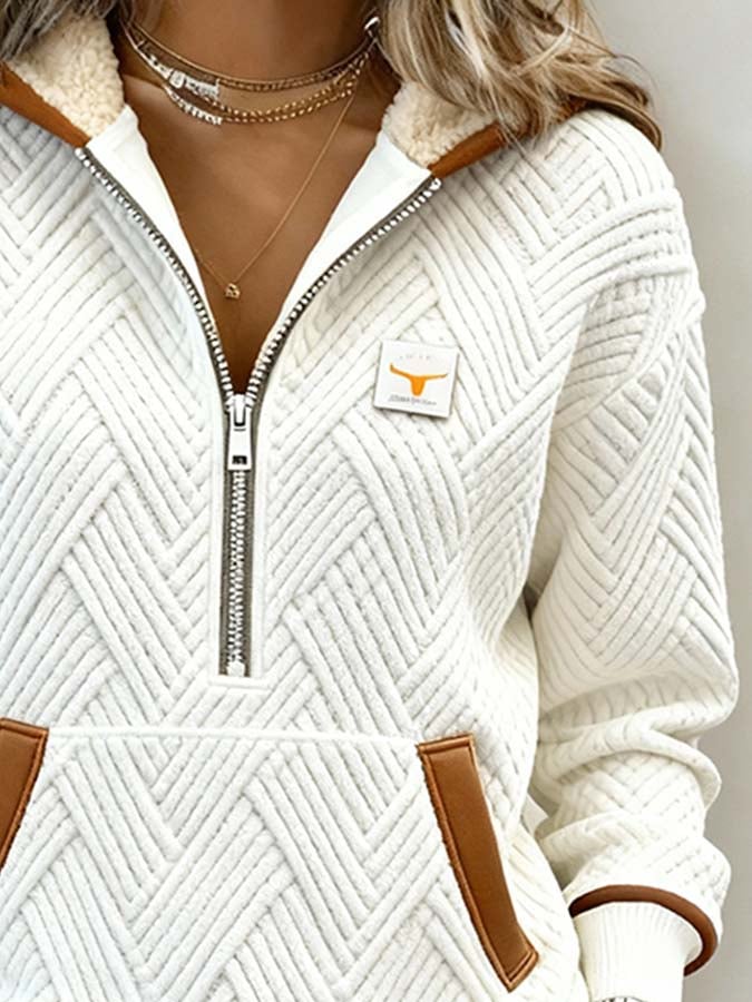 Damen Lässiger Pullover mit Farbblock