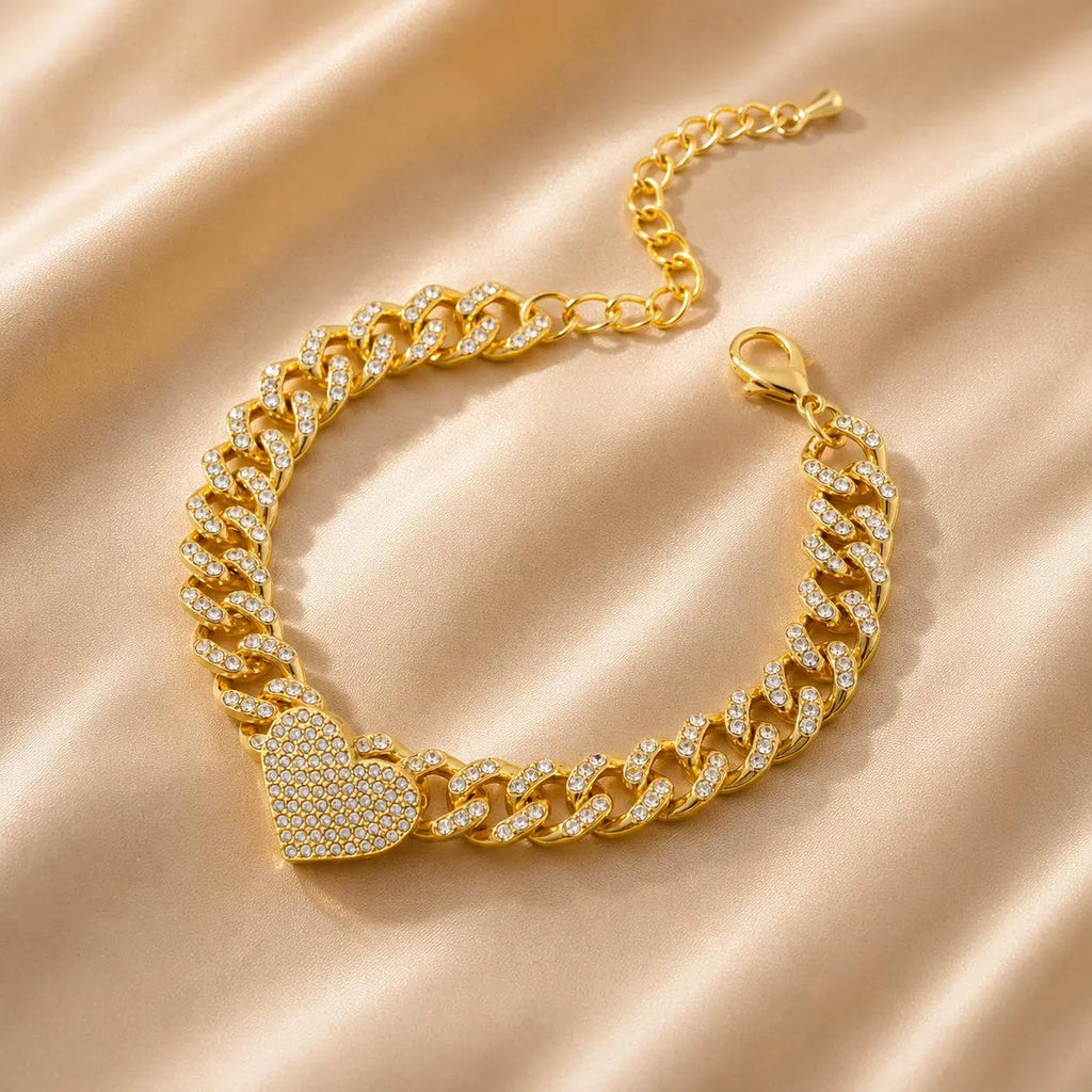 Butterfly Heart Anklet for Women – Gold/Silver Plated