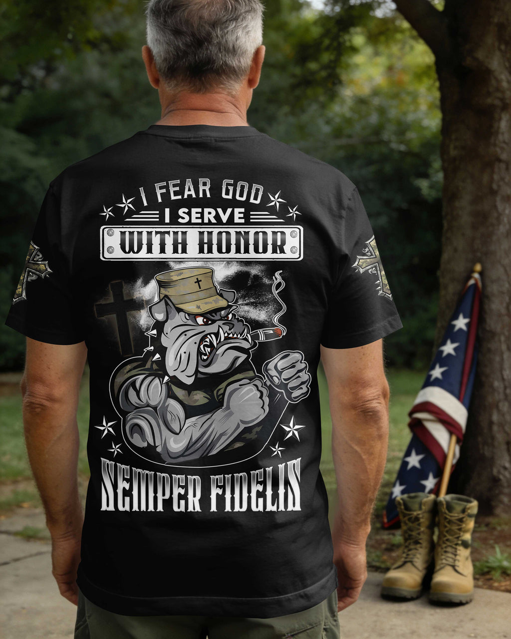 I Fear God I Serve With Honor Semper Fidelis T-Shirt