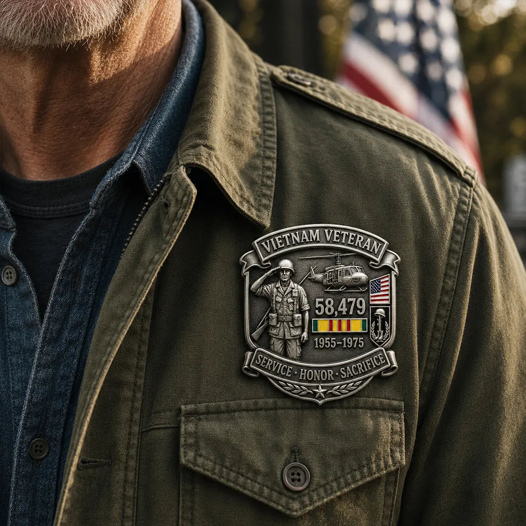 Vietnam Veteran Commemorative Pin Brooch